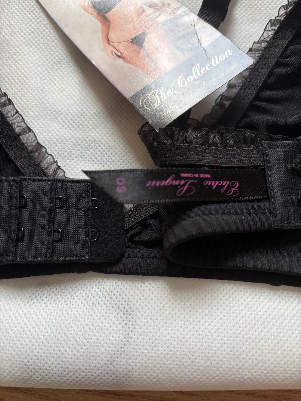 Electric Lingerie NWT Black Lace-Trim Bralette SMALL - Picture 7 of 17
